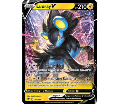 Luxray-V Pv 210 - 50/189 - Carte Ultra Rare V - Épée et Bouclier - Astres Radieux