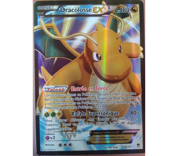 Dracolosse EX 180 PV 108/111, Ultra rare, FULL ART XY03 pongs furieux