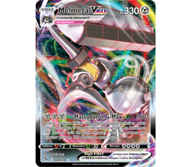 Melmetal-VMAX Pv 330 - 048/078 - Carte Ultra Rare VMAX - Épée et Bouclier - Pokémon GO
