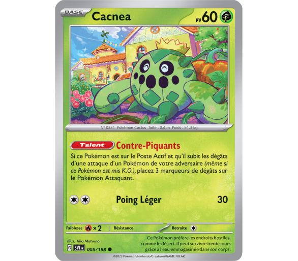 Cacnea Pv 60 005/198 - Carte Commune - Écarlate et Violet