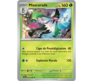 Miascarade Pv 160 015/198 - Carte Rare Reverse - Écarlate et Violet