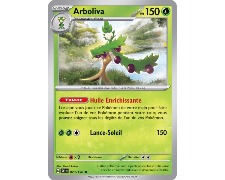Arboliva Pv 150 023/198 - Carte Rare Reverse - Écarlate et Violet