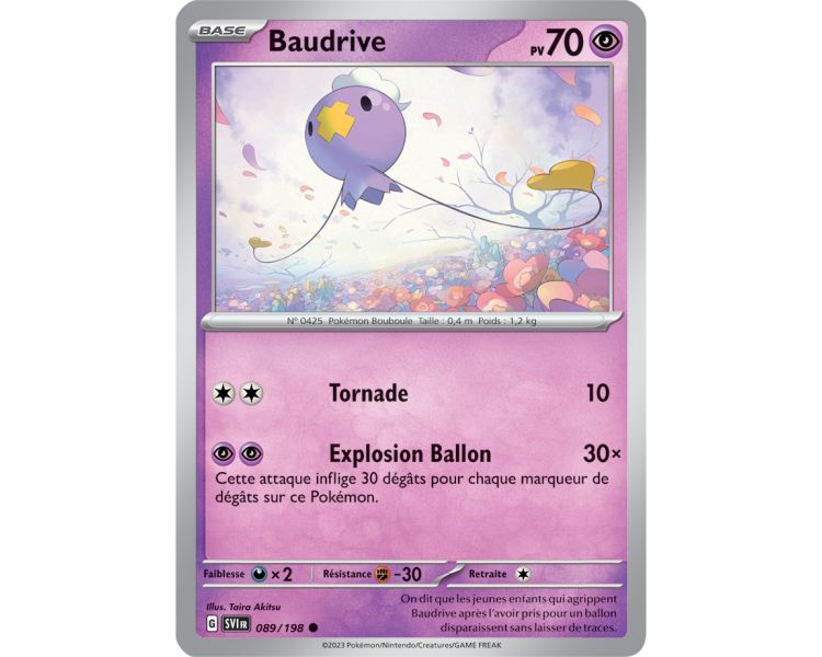 Baudrive Pv 70 089/198 - Carte Commune Reverse - Écarlate et Violet