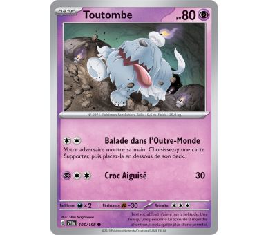 Toutombe Pv 80 105/198 - Carte Commune Reverse - Écarlate et Violet