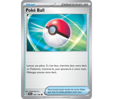 Objet Poké Ball 185/198 - Carte Peu Commune Reverse - Écarlate et Violet