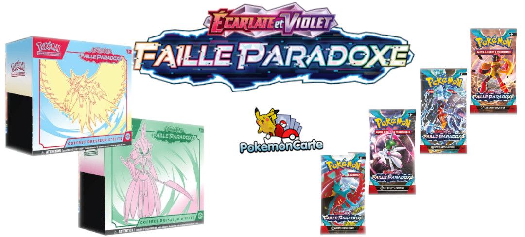 Pack de 3 Boosters Modele aleatoire / Ecarlate Et Violet Faille Paradoxe  EV04 / Pokemon JCC